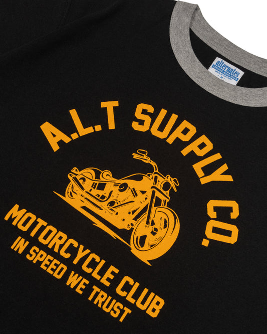 Alternates & Co. Motorcycle Club Ringer Tee (Black)