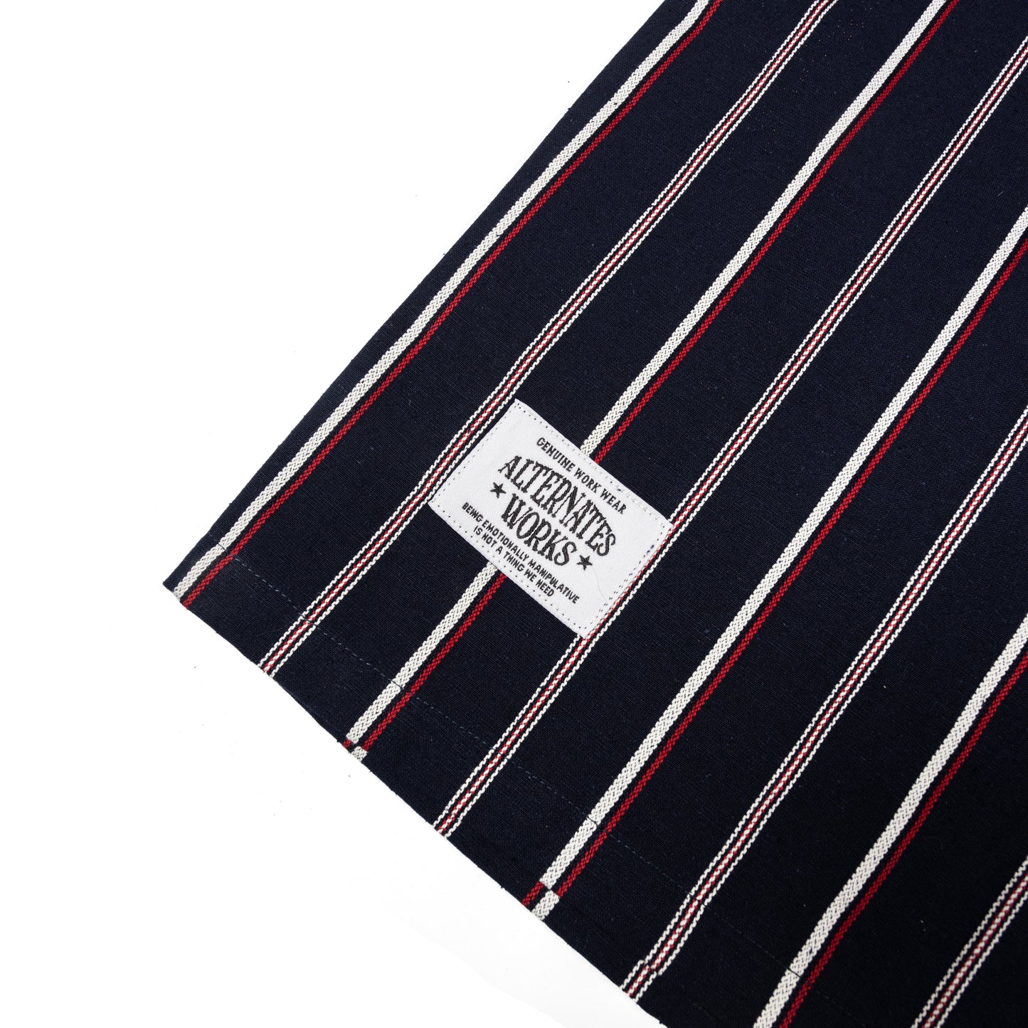 Alternates & Co. Navy Stripe Open Shirt (Yarn Dyed)