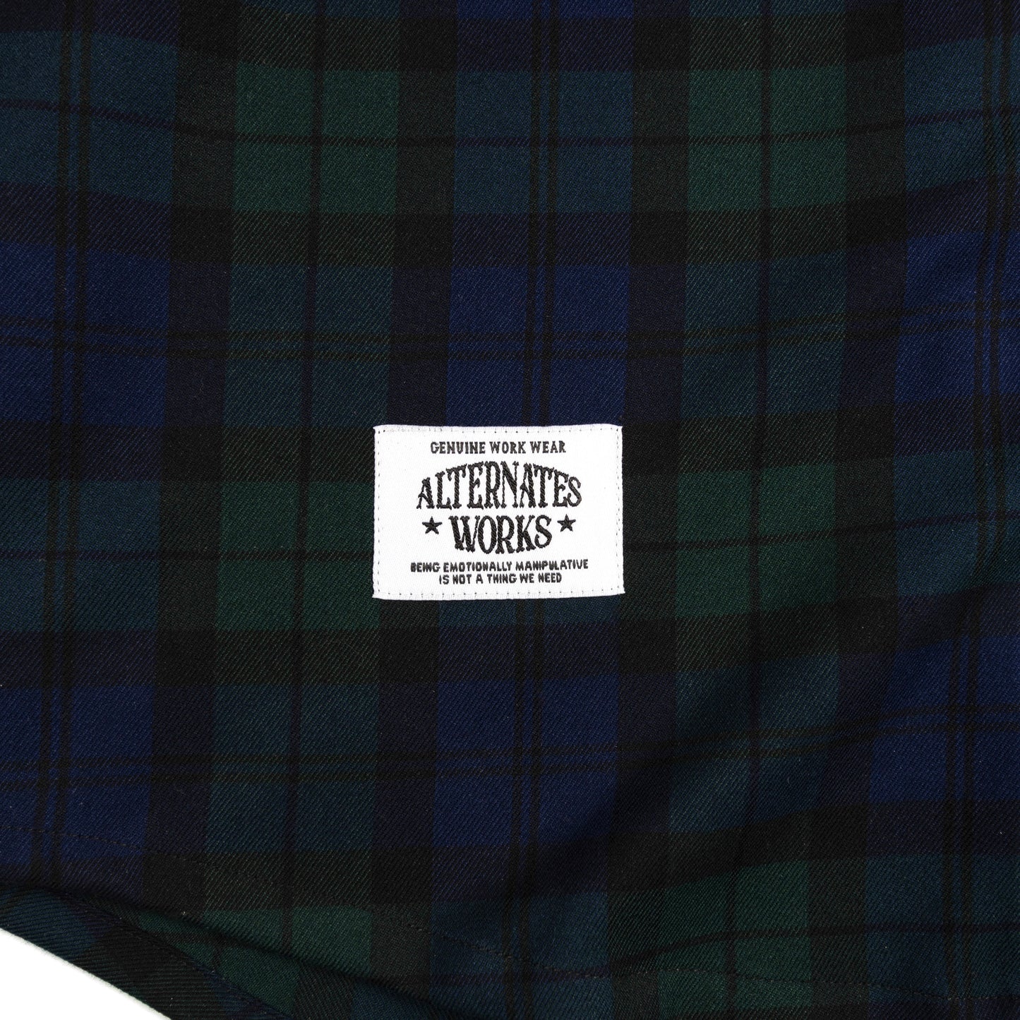 Alternates & Co. Check Open Shirt embroidery logo (Long Sleeve)