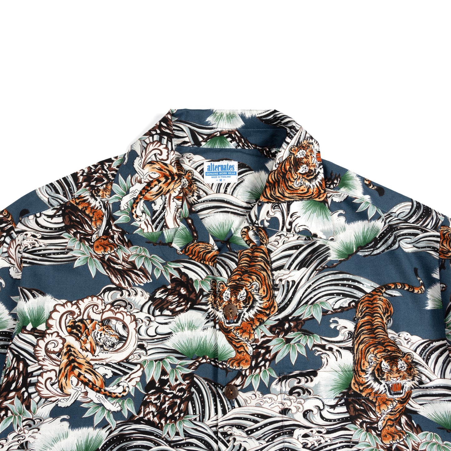 Alternates & Co. Hawaii Tiger Open Shirt (Blue)