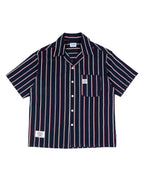 Alternates & Co. Navy Stripe Open Shirt (Yarn Dyed)