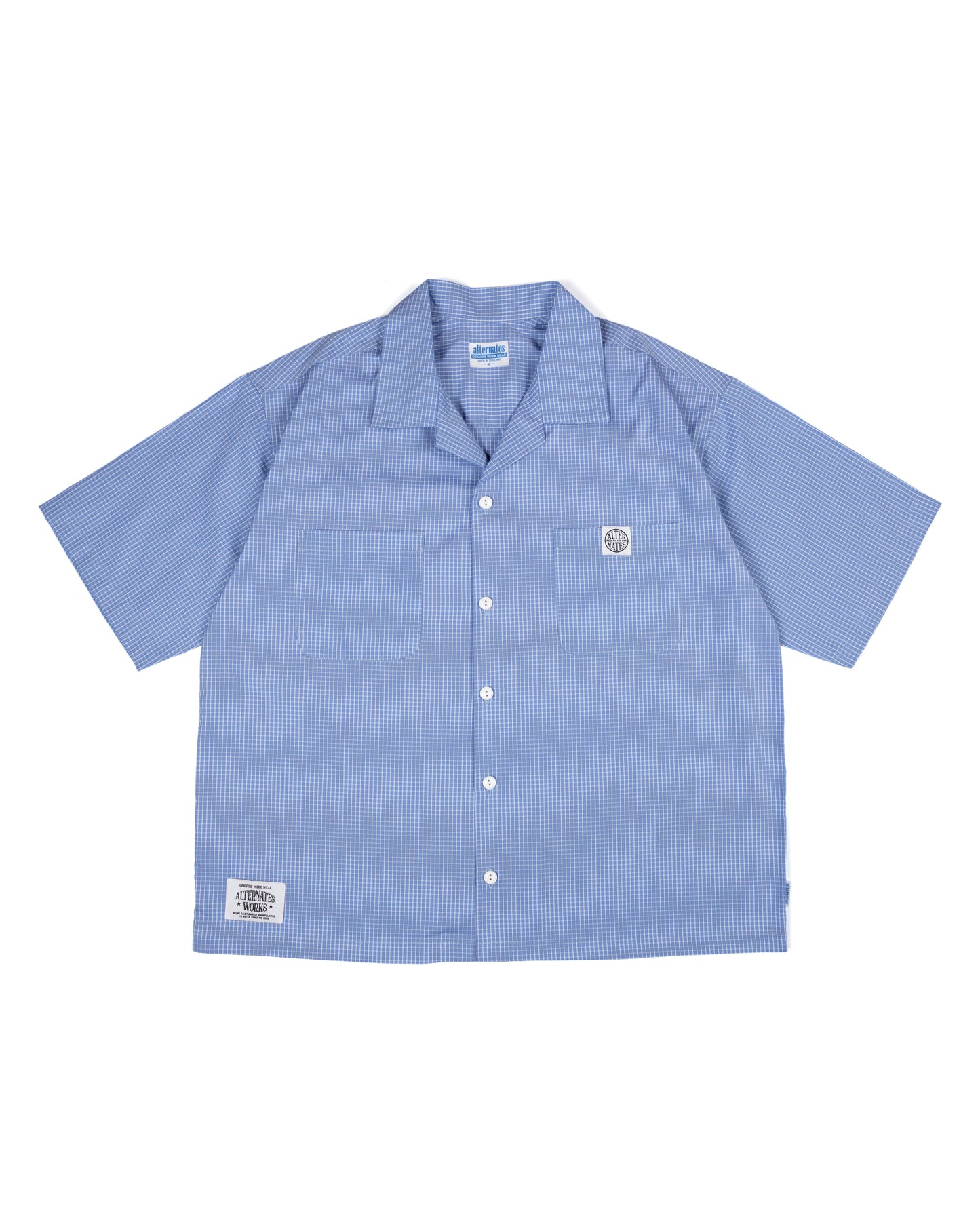 Alternates & Co. Two Pocket Gingham Open Shirt (Boxy Fit)