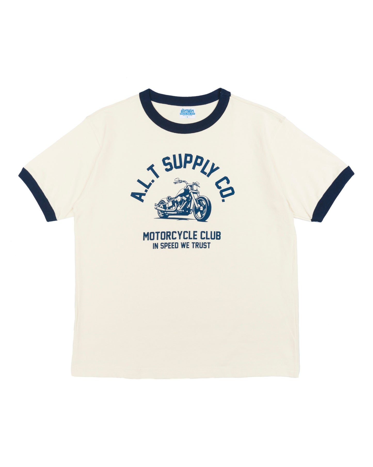 Alternates & Co. Motorcycle Club Ringer Tee (Offwhite) [ Restocked ]