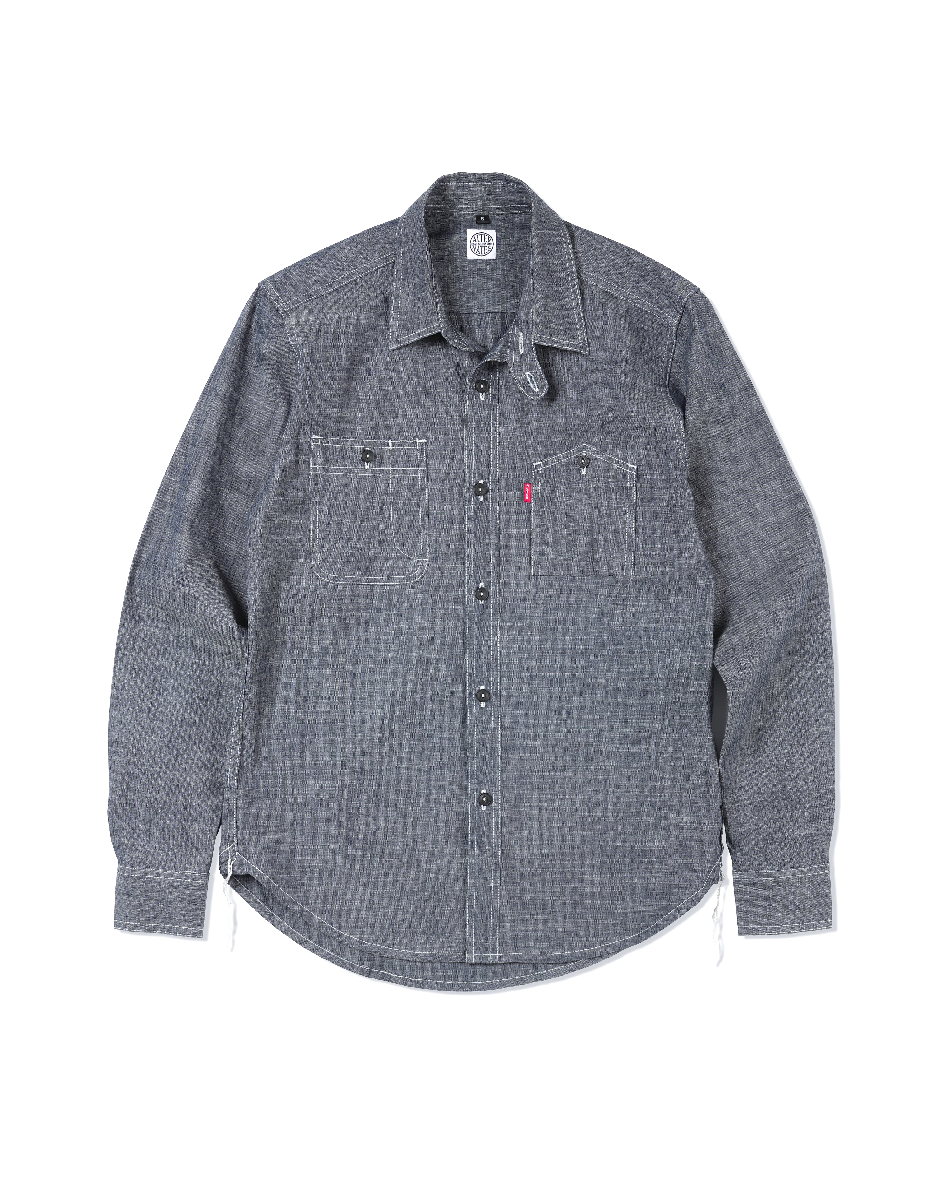 Alternates & Co. Lot.0401 Chambray Work Shirt (Long Sleeve)