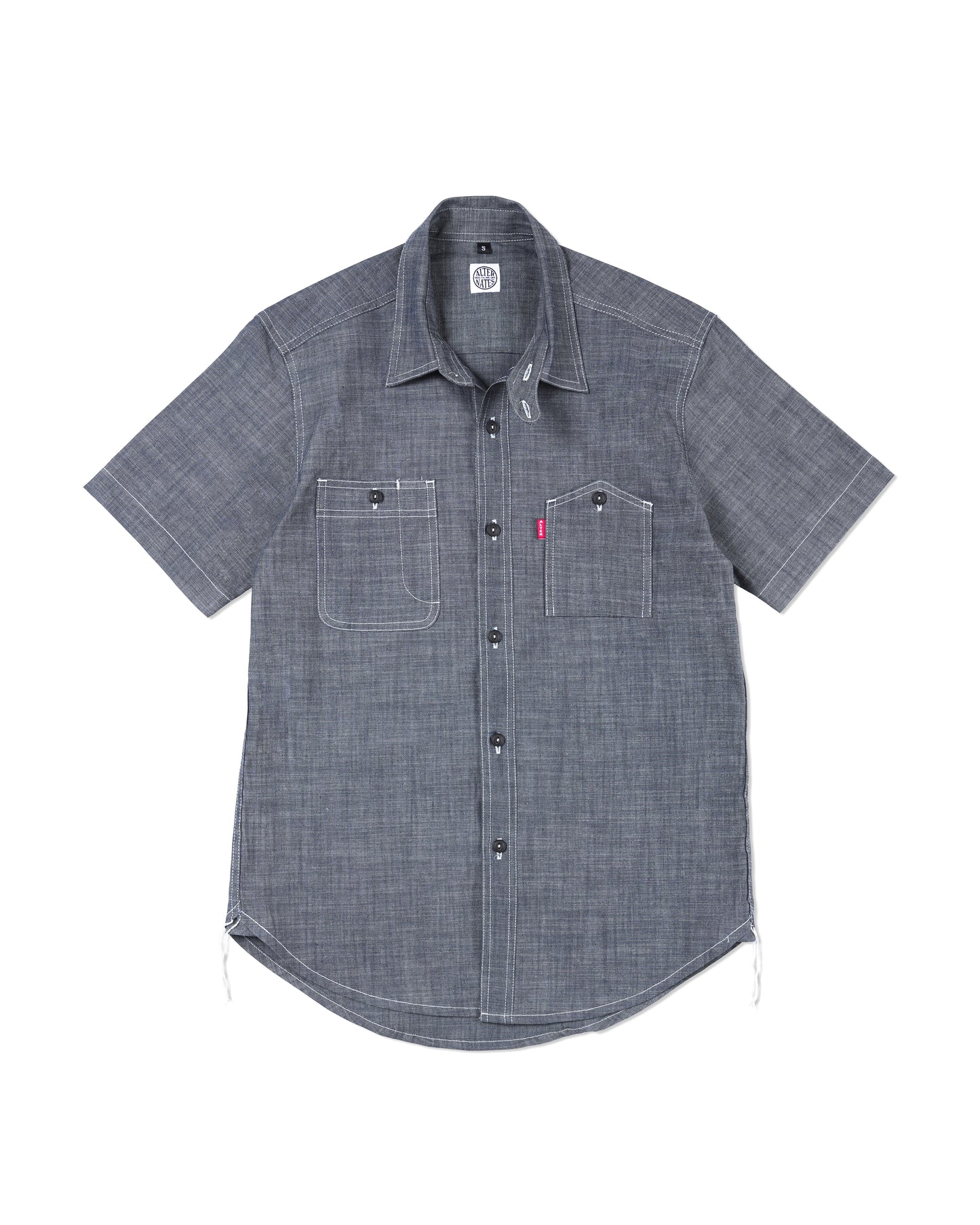Alternates & Co. Lot.0401 Chambray Work Shirt (Short Sleeve)