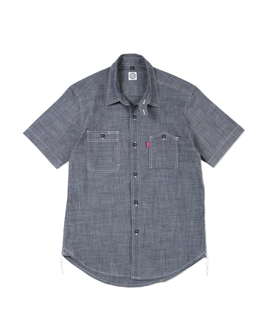 Alternates & Co. Lot.0401 Chambray Work Shirt (Short Sleeve)
