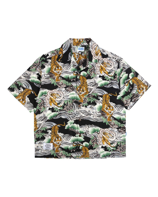 Alternates & Co. Hawaii Tiger Open Shirt (Black)