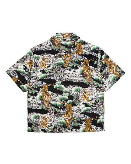 Alternates & Co. Hawaii Tiger Open Shirt (Black)