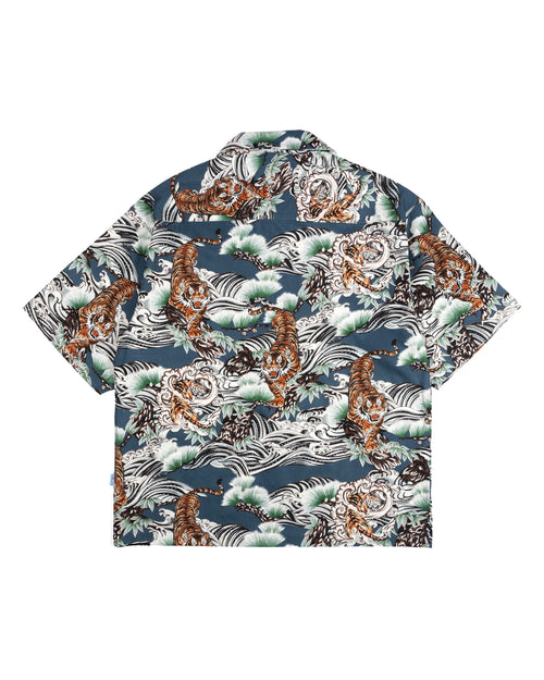 Alternates & Co. Hawaii Tiger Open Shirt (Blue)