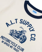 Alternates & Co. Motorcycle Club Ringer Tee (Offwhite) [ Restocked ]