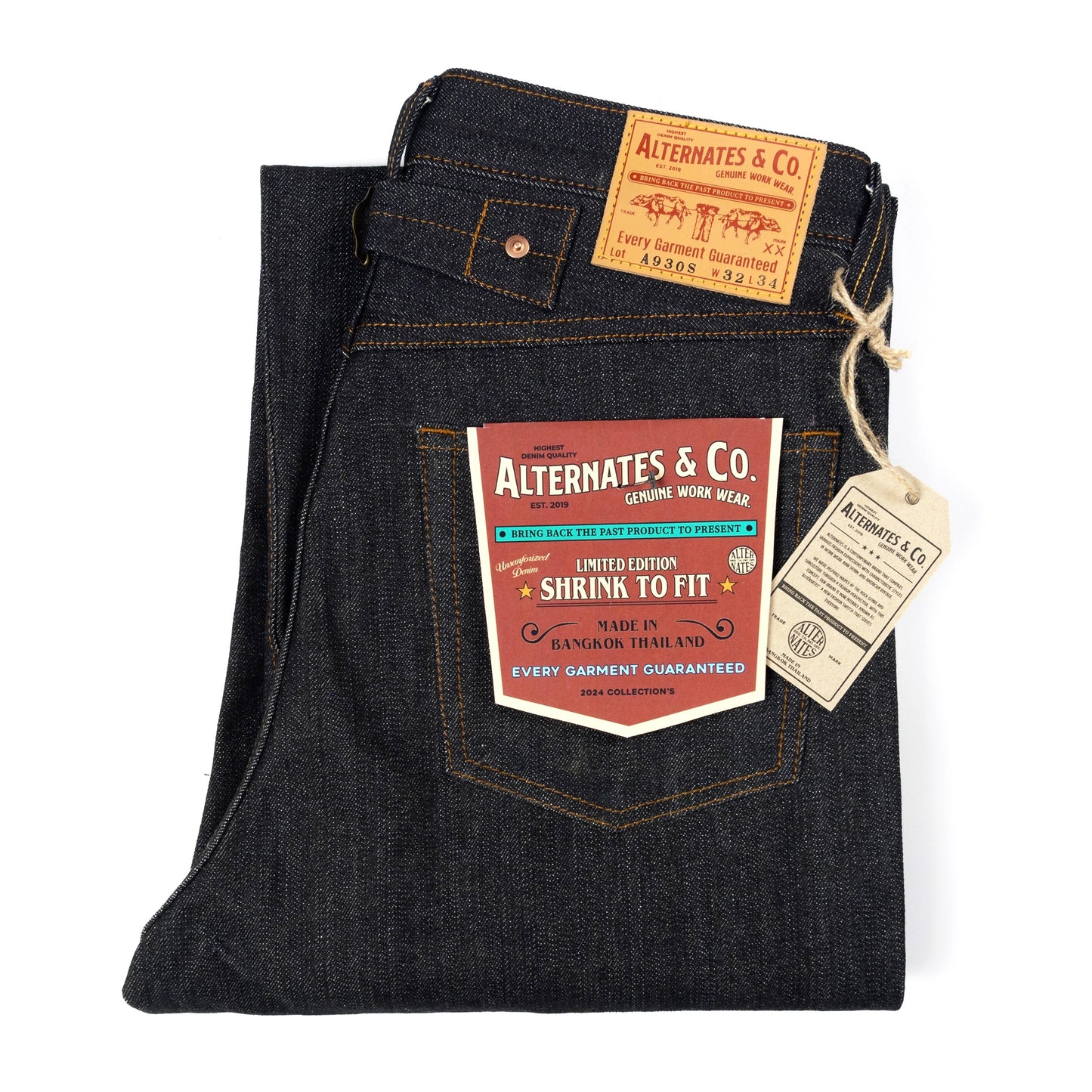 Alternates & Co. Lot. A930S 16oz. High-Waist Denim Wide Pants [ 1942 Model ]