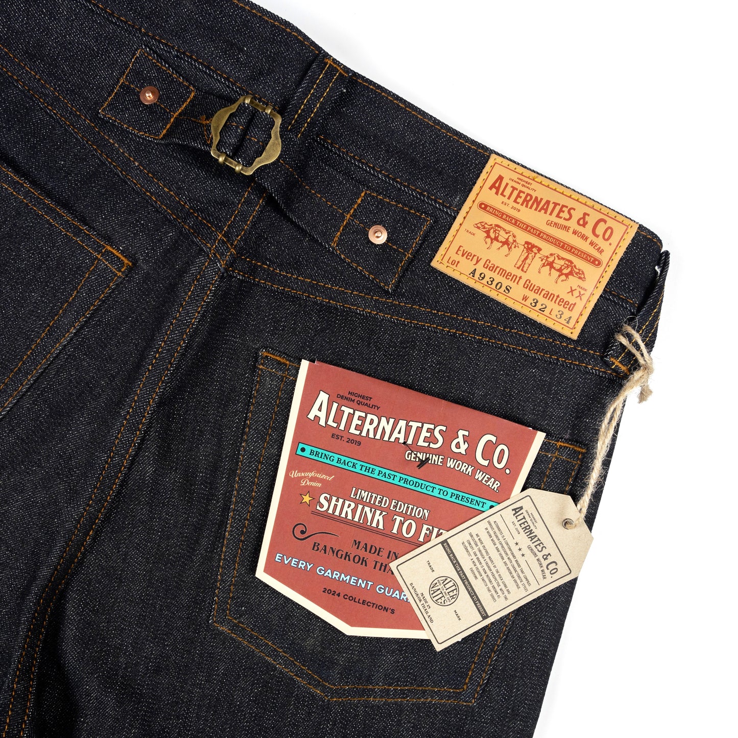 Alternates & Co. Lot. A930S 16oz. High-Waist Denim Wide Pants [ 1942 Model ]