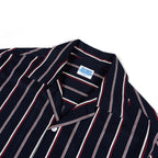 Alternates & Co. Navy Stripe Open Shirt (Yarn Dyed)