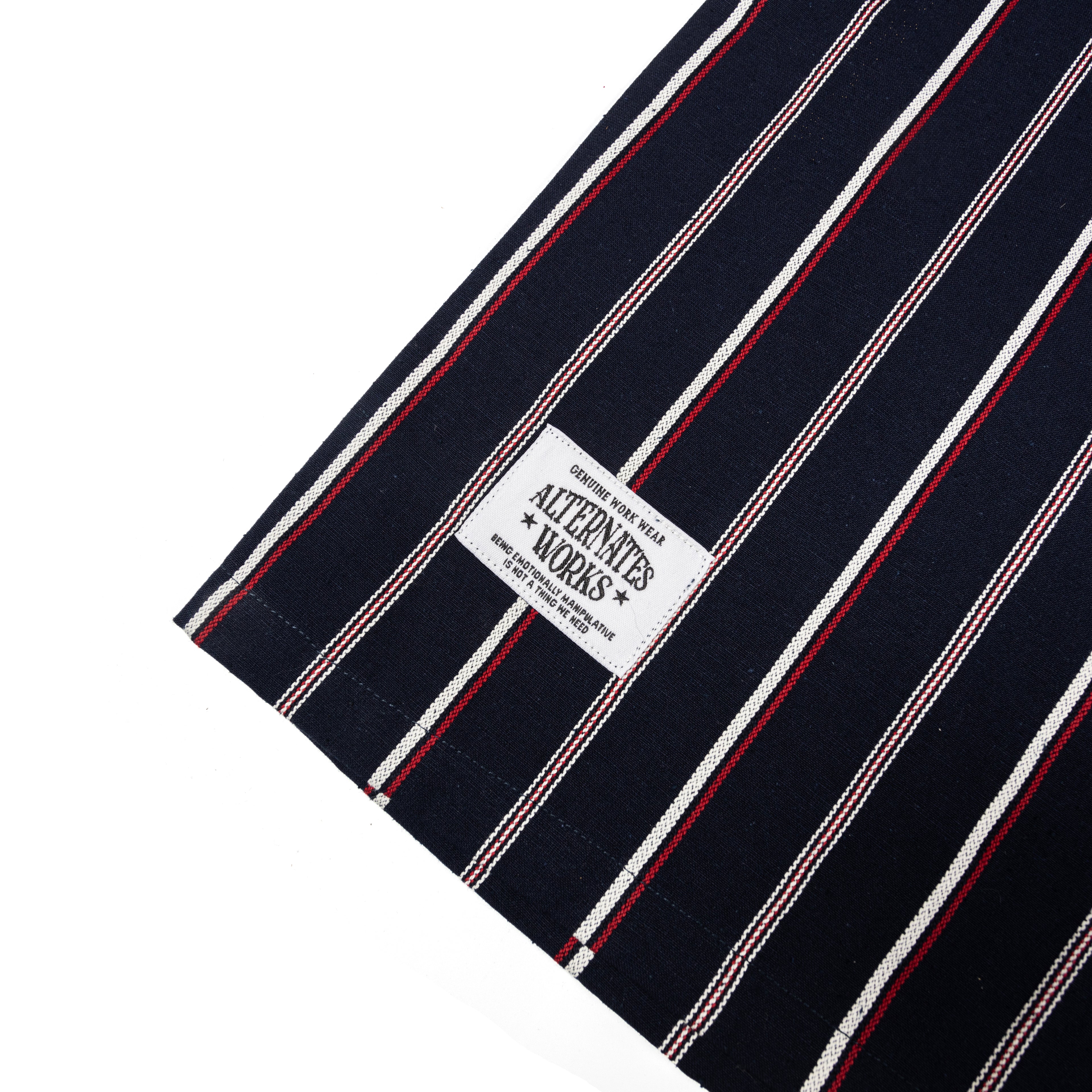 Alternates & Co. Navy Stripe Open Shirt (Yarn Dyed)