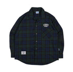 Alternates & Co. Check Open Shirt embroidery logo (Long Sleeve)