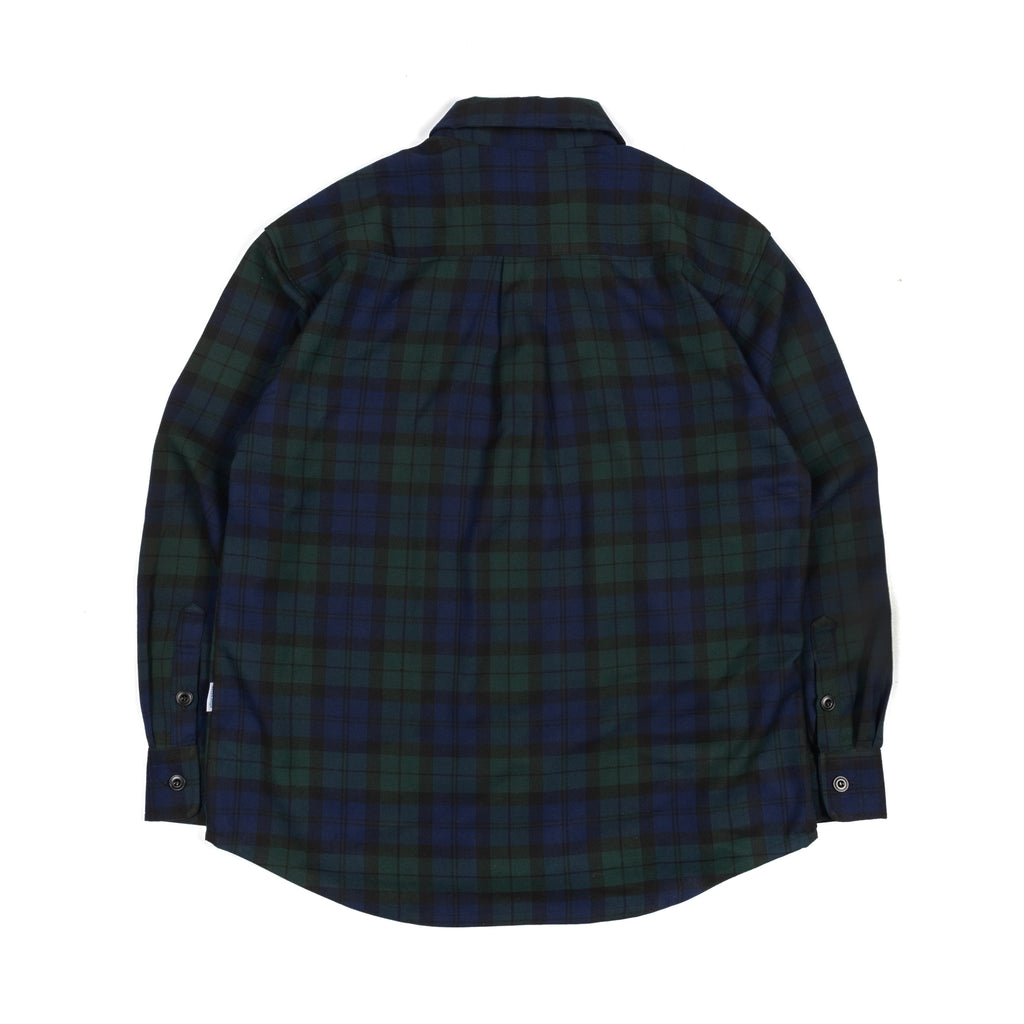 Alternates & Co. Check Open Shirt embroidery logo (Long Sleeve)