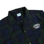Alternates & Co. Check Open Shirt embroidery logo (Long Sleeve)