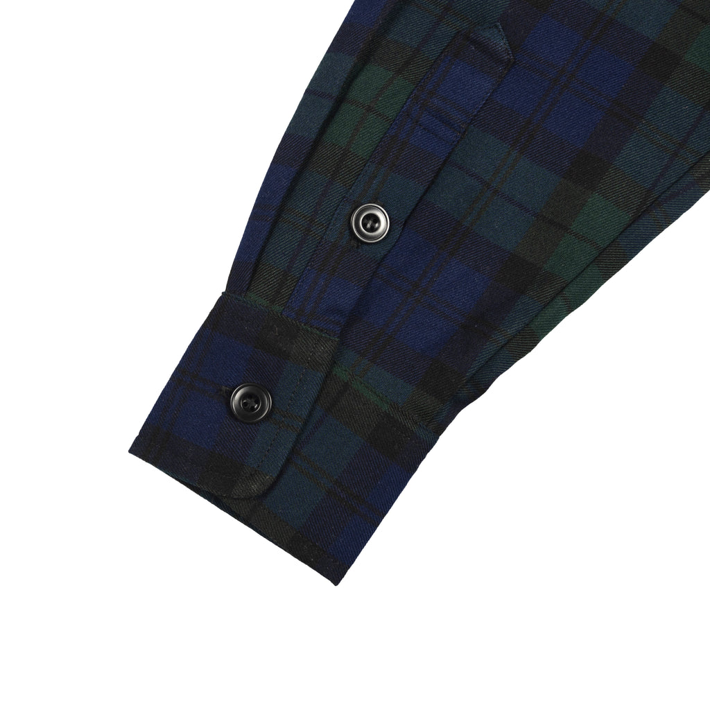 Alternates & Co. Check Open Shirt embroidery logo (Long Sleeve)