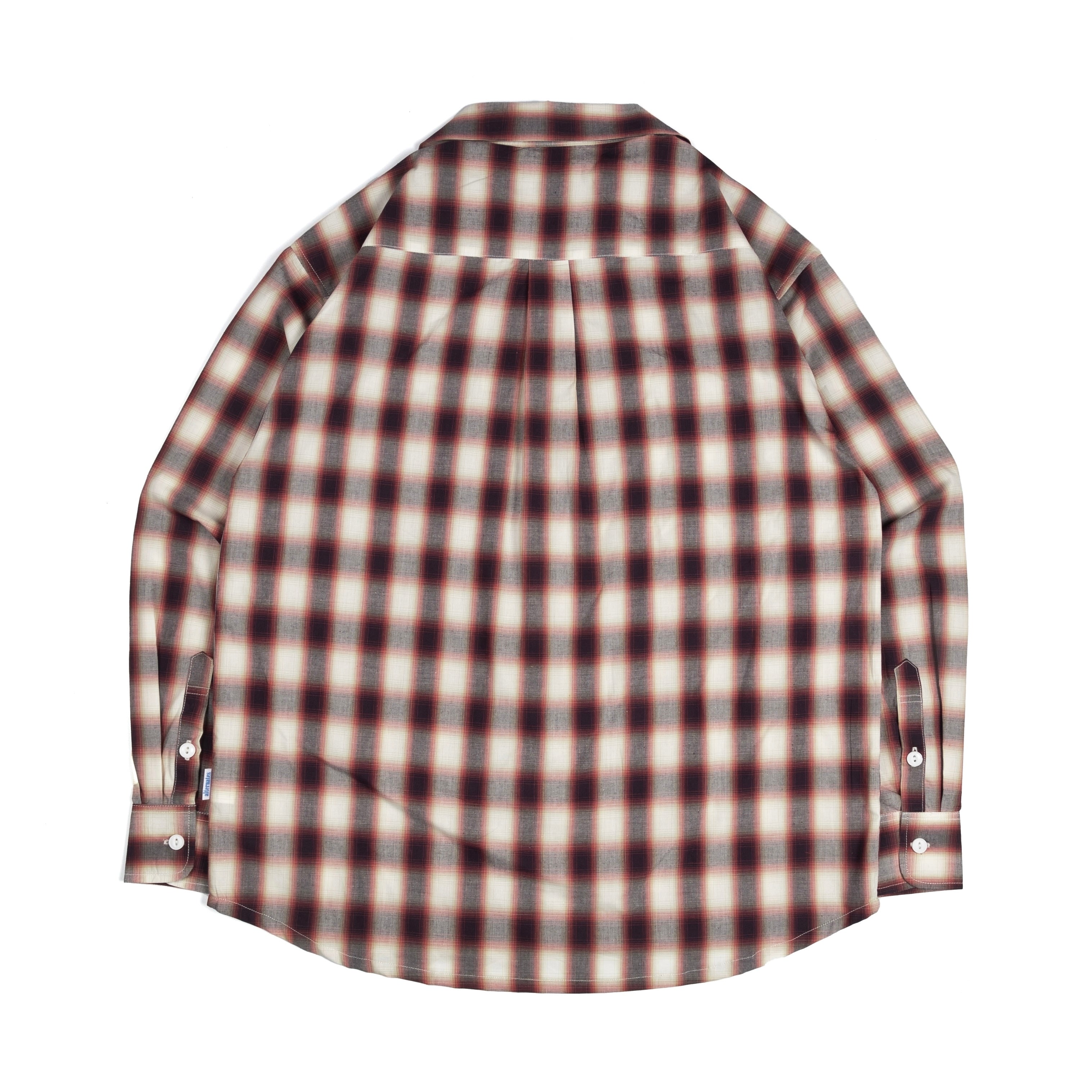 Alternates & Co. Check Open Shirt embroidery logo (Long Sleeve)