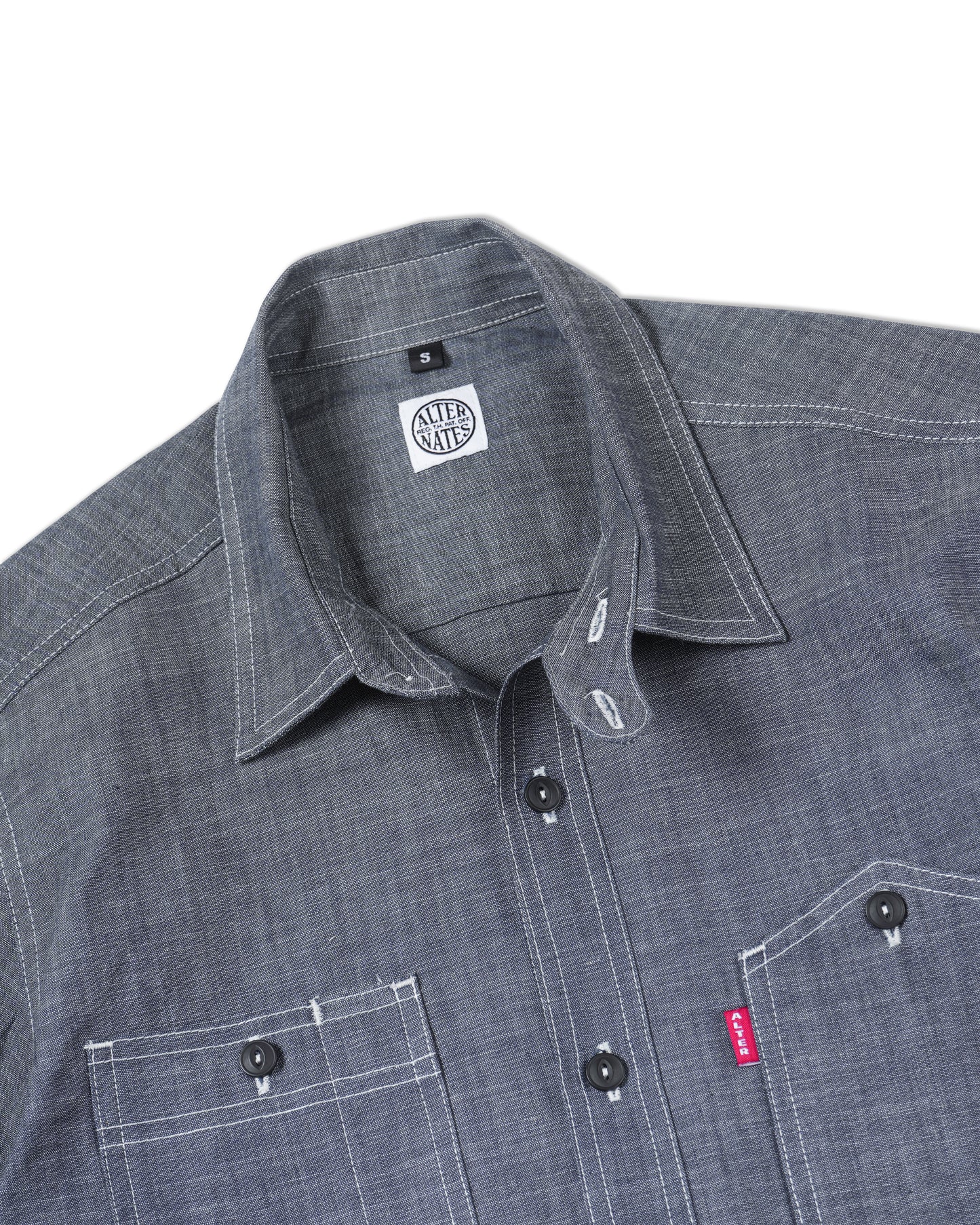 Alternates & Co. Lot.0401 Chambray Work Shirt (Long Sleeve)