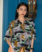 Alternates & Co. Hawaii Tiger Open Shirt (Black)