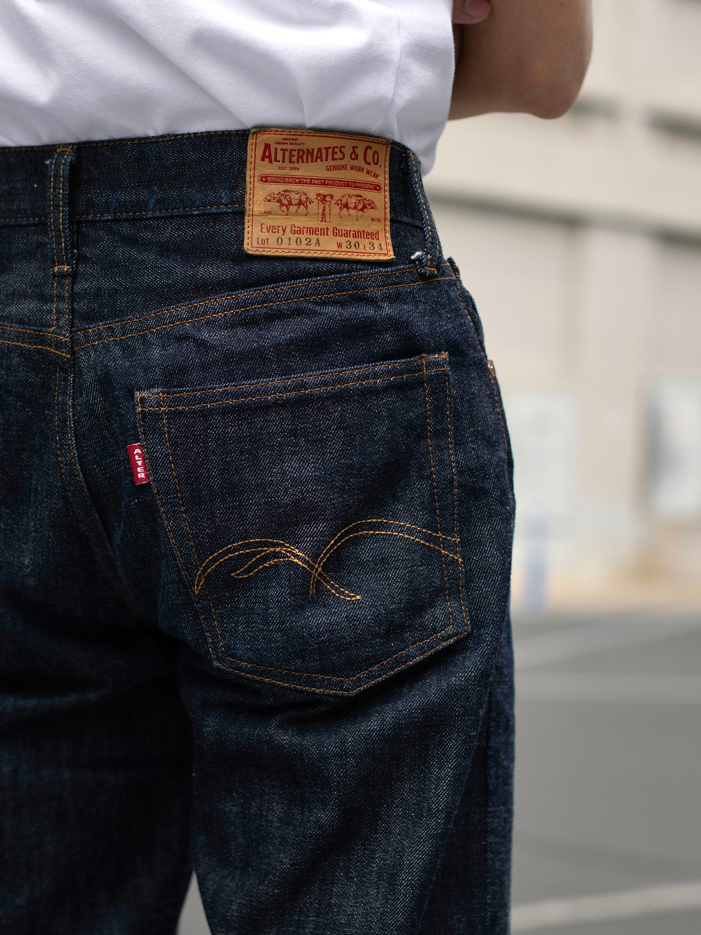 Alternates & Co. Lot.0102A 15.7oz Mid-Waist Denim Straight Leg [ 1955 Model ]