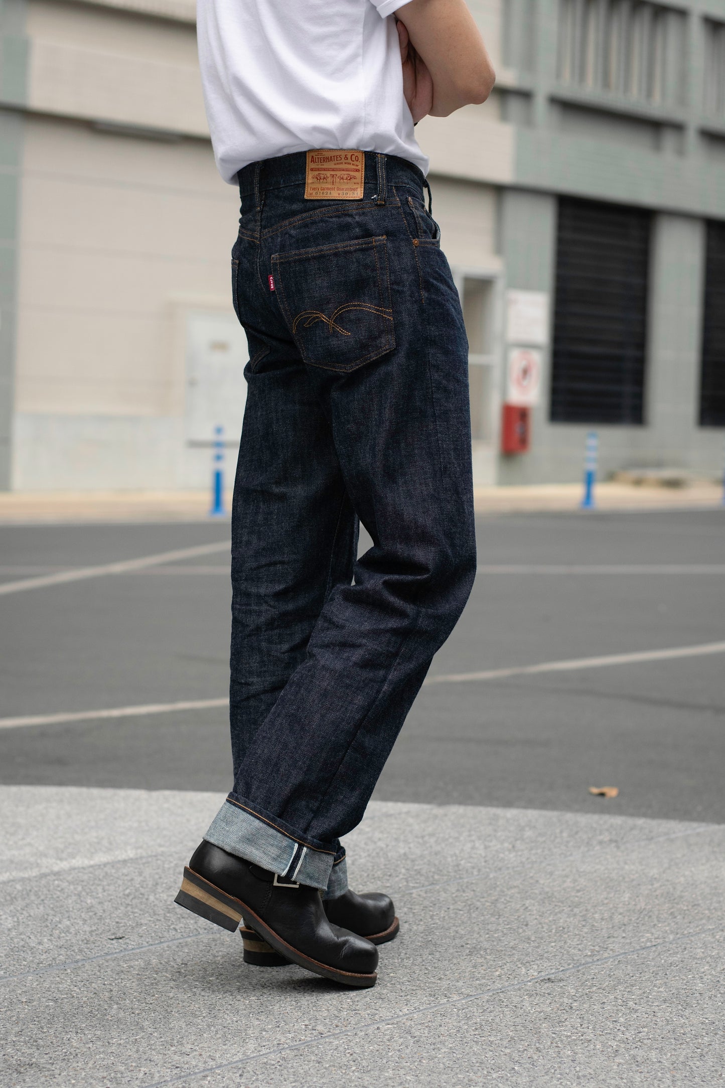 Alternates & Co. Lot.0102A 15.7oz Mid-Waist Denim Straight Leg [ 1955 Model ]