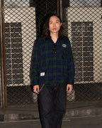 Alternates & Co. Check Open Shirt embroidery logo (Long Sleeve)