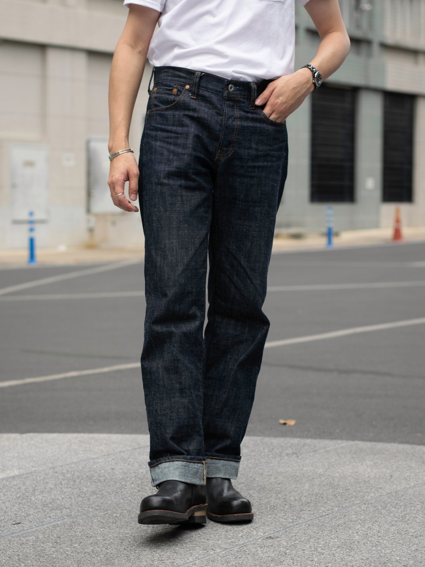 Alternates & Co. Lot.0102A 15.7oz Mid-Waist Denim Straight Leg [ 1955 Model ]