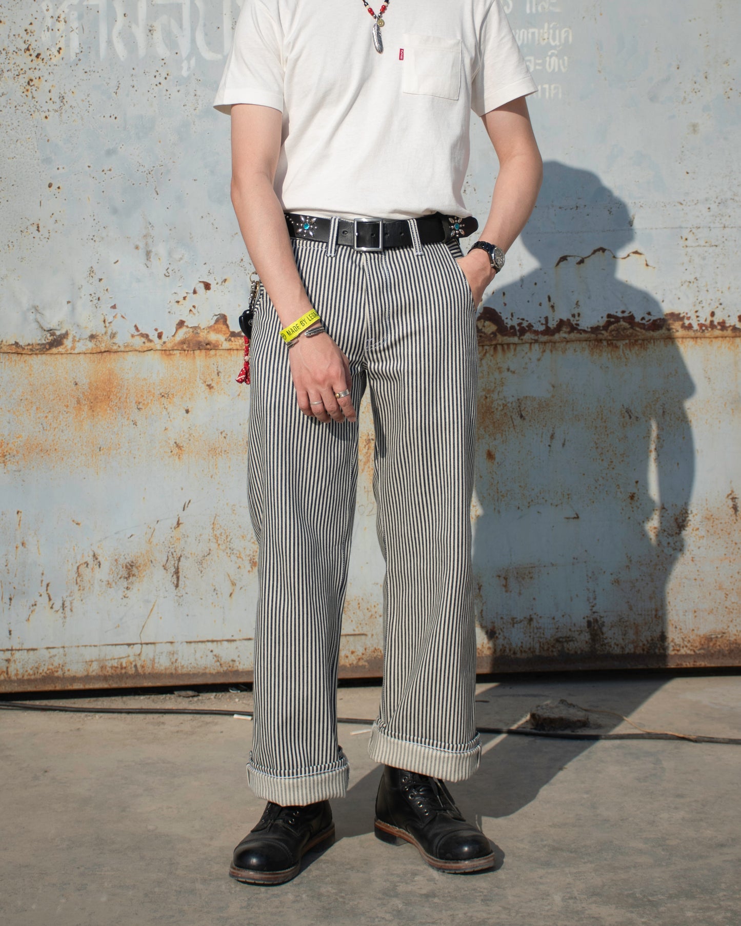 Alternates & Co. Lot.0381 Selvedge Hickory Chino Pants [ Special ]