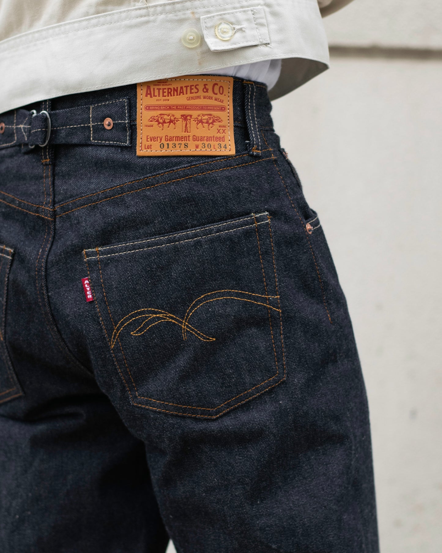 Alternates & Co. Lot.0137S 14oz. High-Waist Denim Wide Pants [ 1937 Model ]