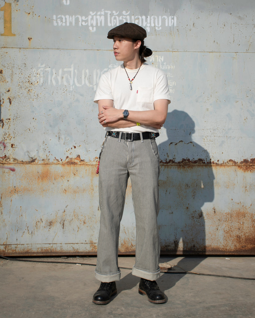 Alternates & Co. Lot.0381 Selvedge Hickory Chino Pants [ Special ]