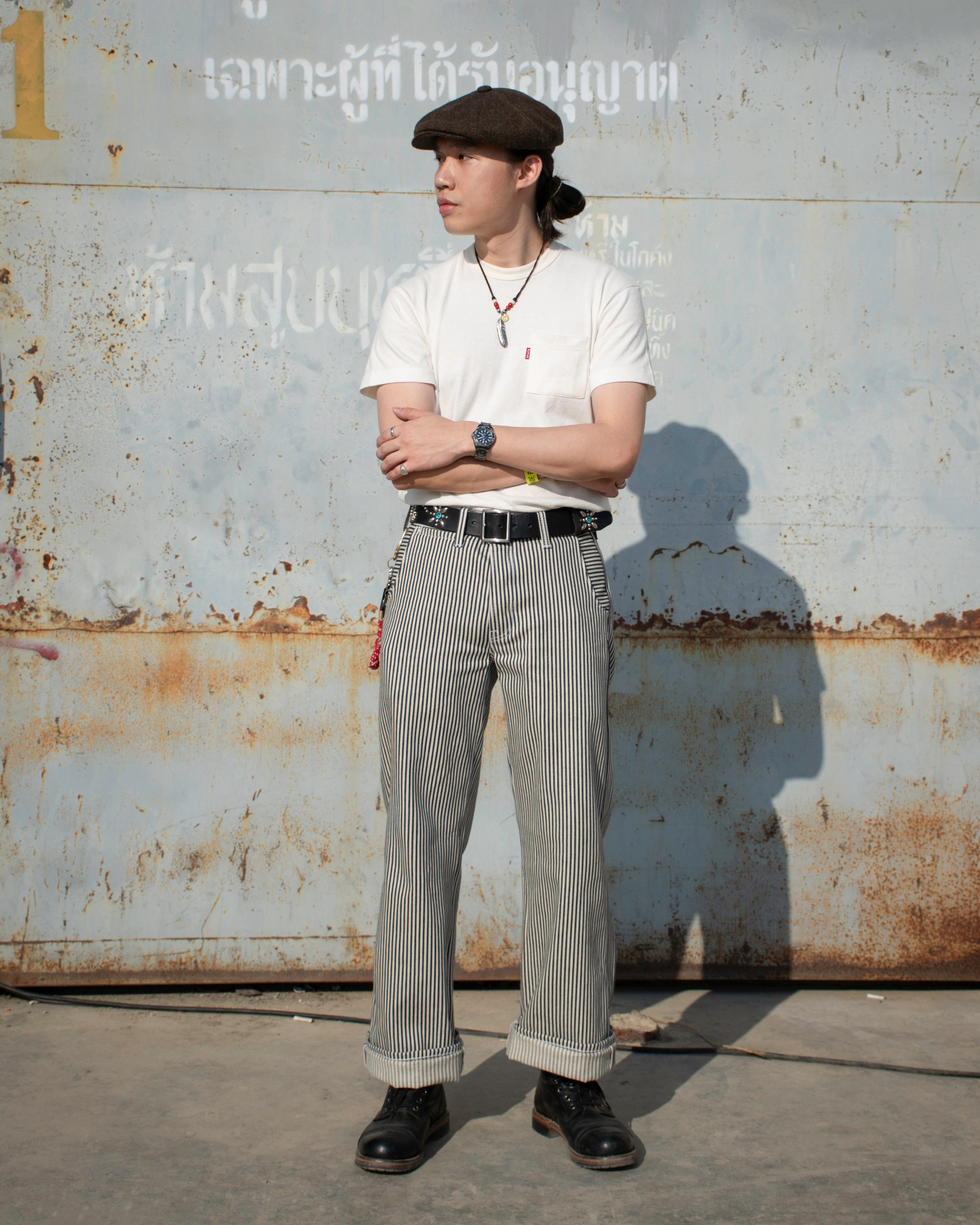 Alternates & Co. Lot.0381 Selvedge Hickory Chino Pants [ Special ]