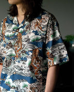 Alternates & Co. Hawaii Tiger Open Shirt (Blue)