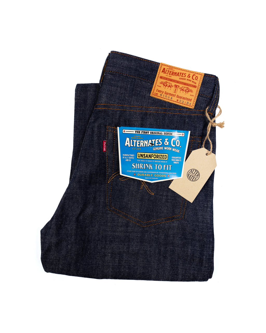 Alternates & Co. Lot.0102A 15.7oz Mid-Waist Denim Straight Leg [ 1955 Model ]