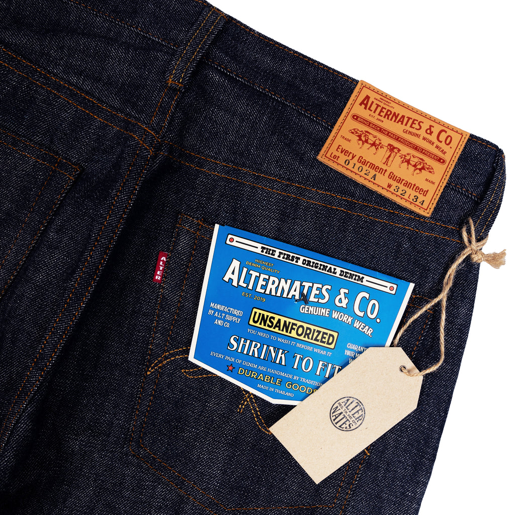 Alternates & Co. Lot.0102A 15.7oz Mid-Waist Denim Straight Leg [ 1955 Model ]