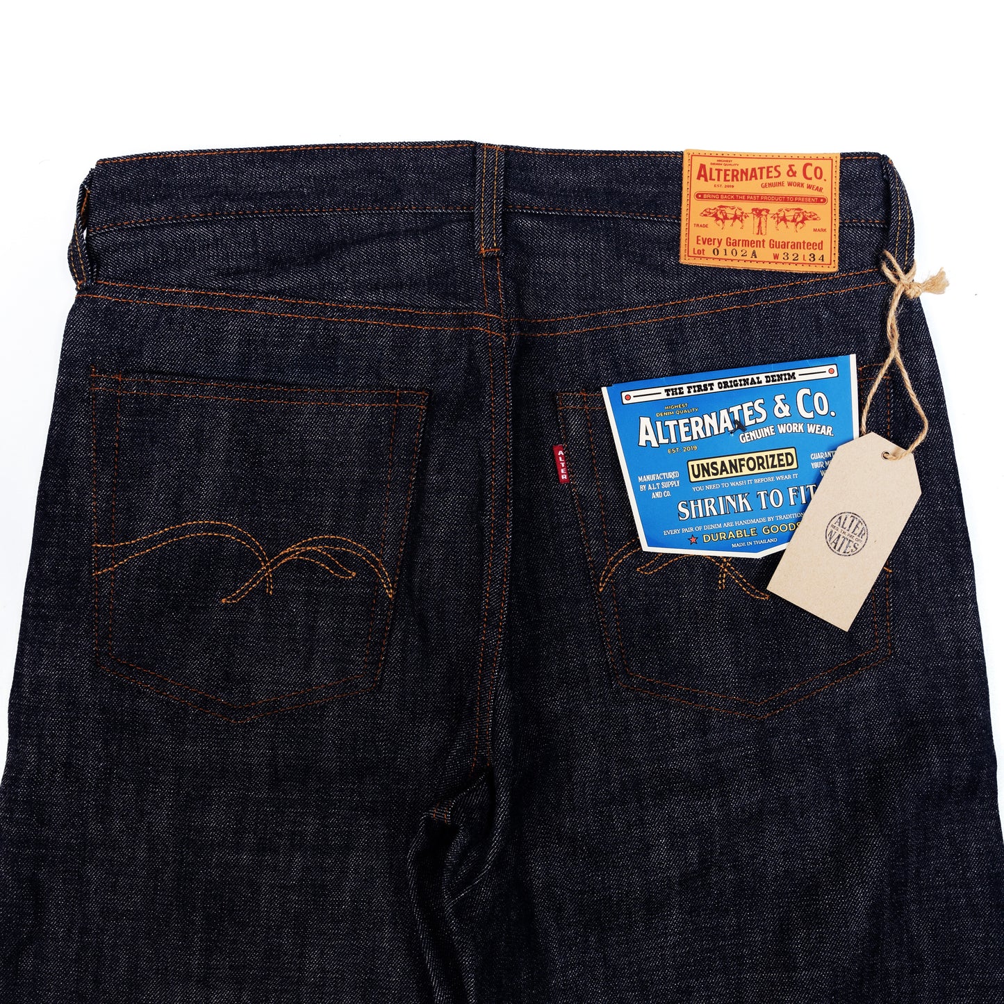 Alternates & Co. Lot.0102A 15.7oz Mid-Waist Denim Straight Leg [ 1955 Model ]