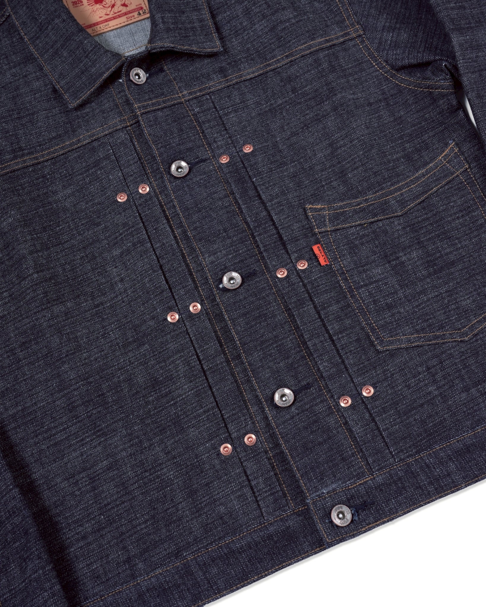 [ Pre-Order ] ALTERNATES X ORIFANT 16.7oz Denim Jacket Horizontal Slubby Cotton