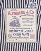 Alternates & Co. Lot.0381 Selvedge Hickory Chino Pants [ Special ]