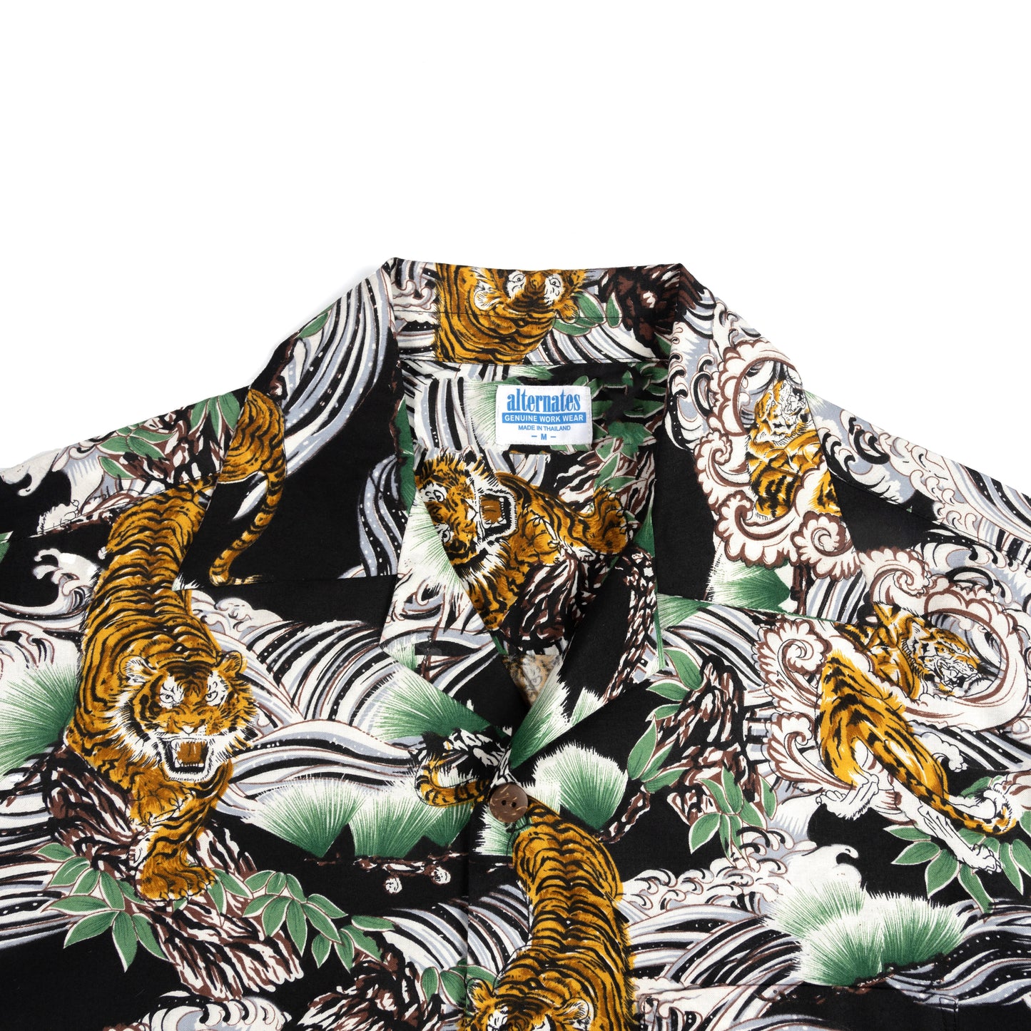 Alternates & Co. Hawaii Tiger Open Shirt (Black)