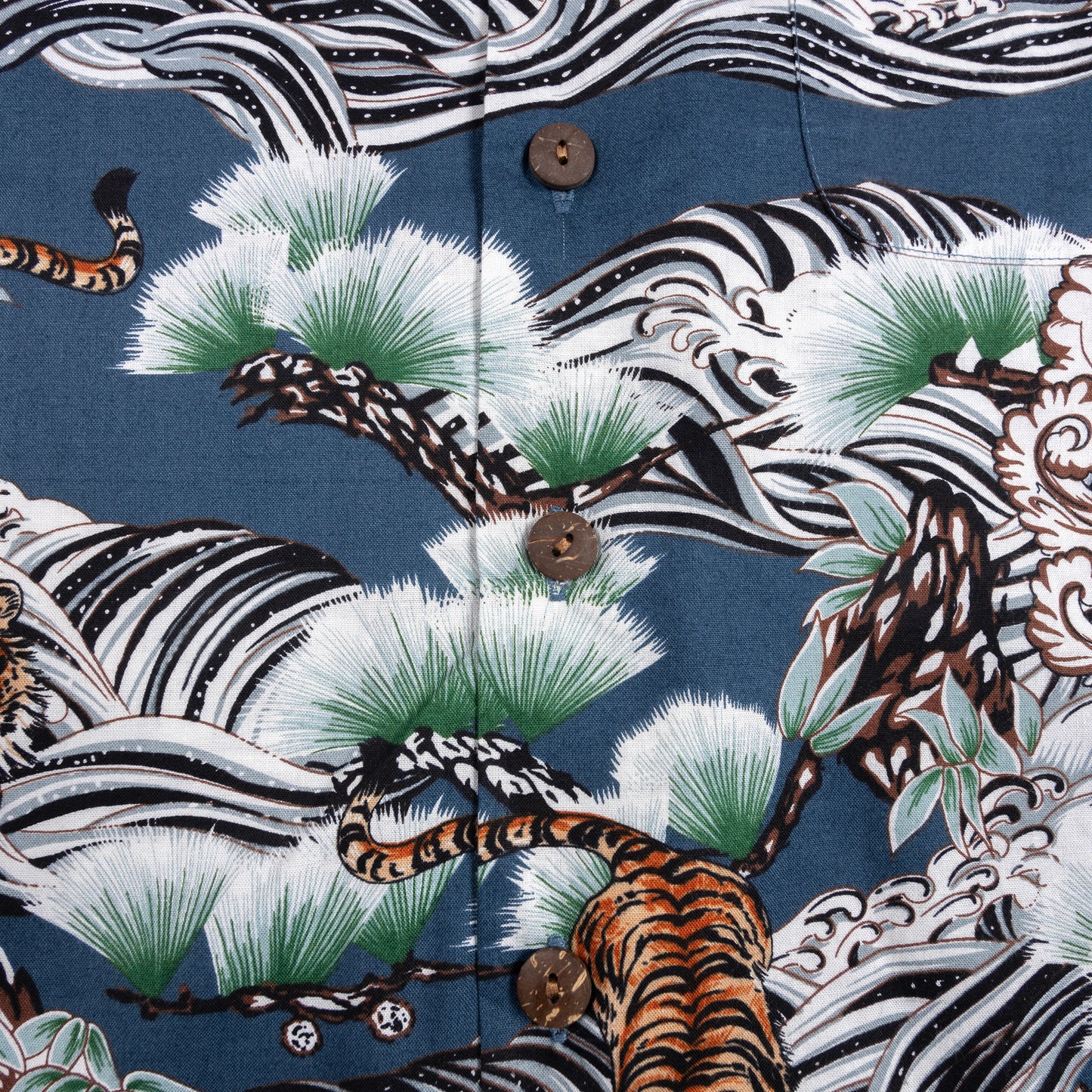 Alternates & Co. Hawaii Tiger Open Shirt (Blue)