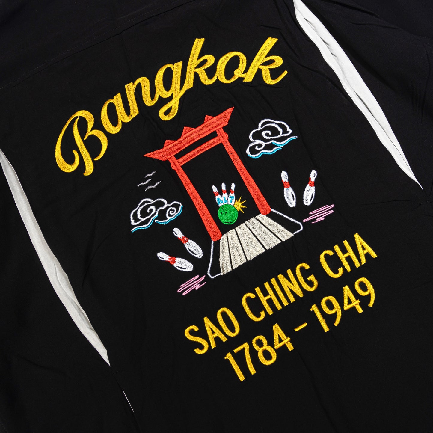 Alternates & Co. Bowling Shirt Rayon SAO CHING CHA Embroidery